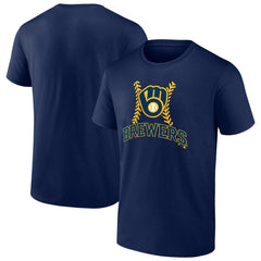 Milwaukee Brewers Fastball T-Shirt - Navy