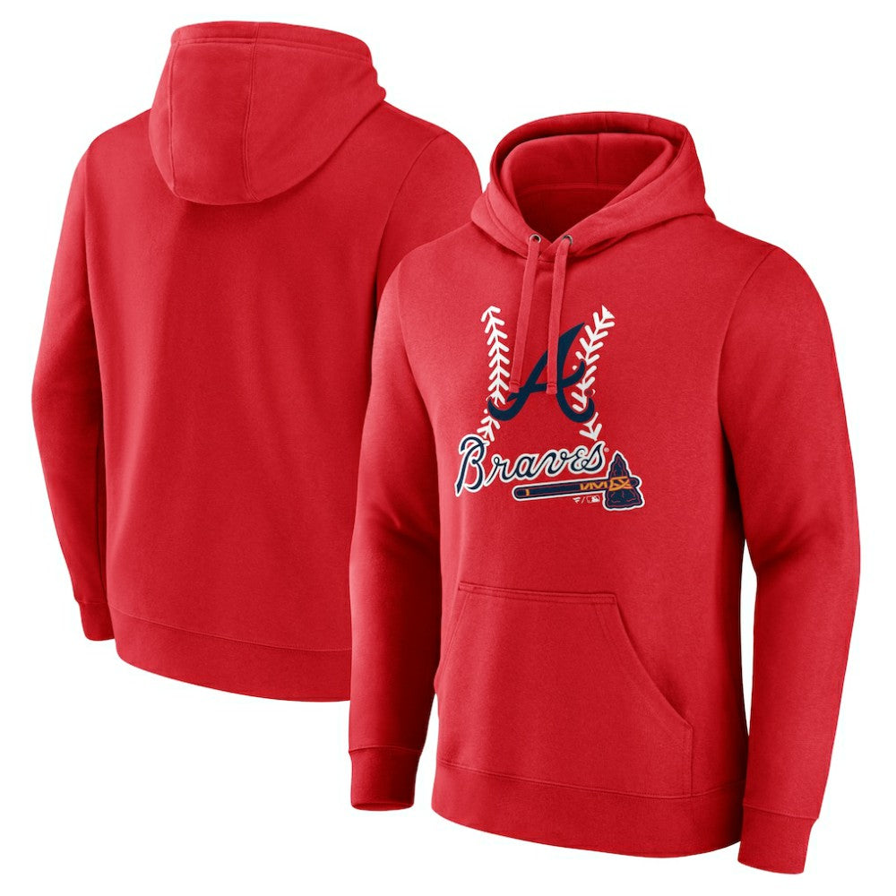 Atlanta Braves Fastball Pullover Hoodie - Red