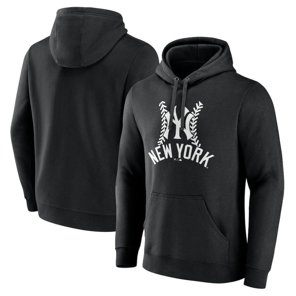 New York Yankees Fastball Pullover Hoodie - Black
