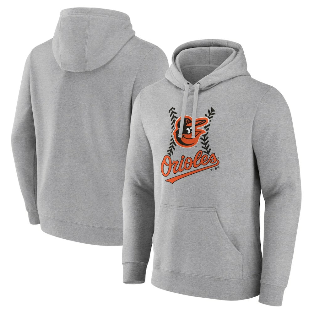Baltimore Orioles Fastball Pullover Hoodie - Gray