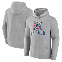 Chicago Cubs Fastball Pullover Hoodie - Gray