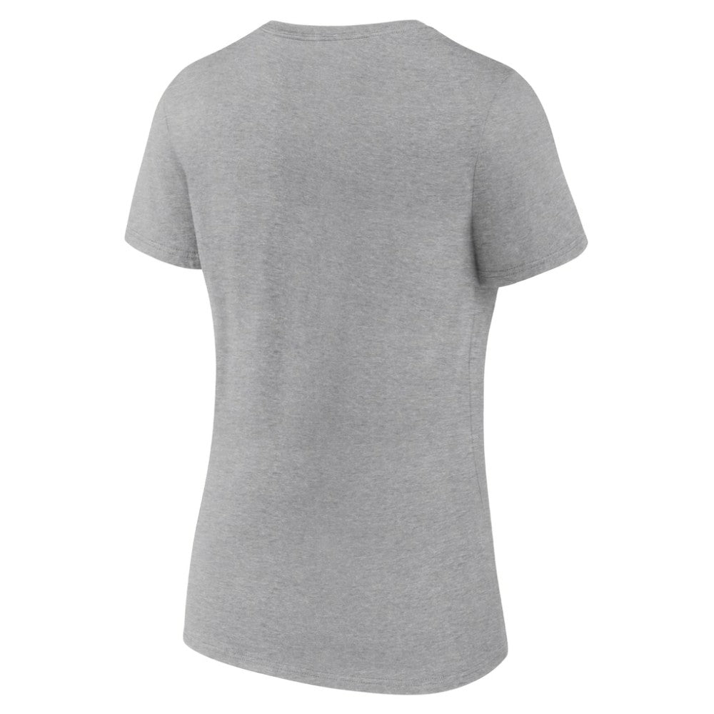 Chicago Cubs Women's Fastball V-Neck T-Shirt - Gray