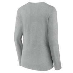 Cincinnati Reds Women's Fastball Long Sleeve V-Neck T-Shirt - Gray