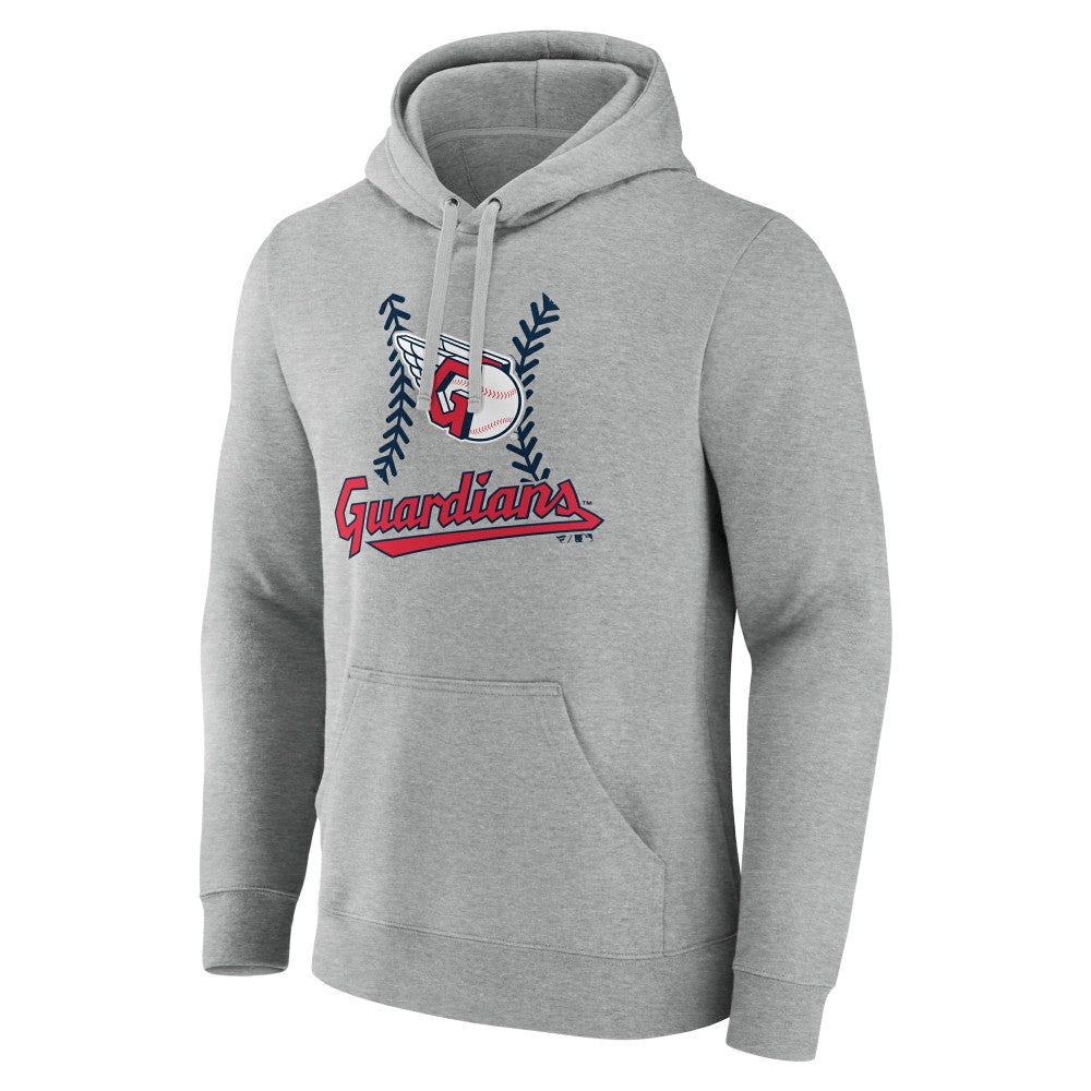 Cleveland Guardians Fastball Pullover Hoodie - Gray