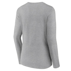 Cleveland Guardians Women's Fastball Long Sleeve V-Neck T-Shirt - Gray