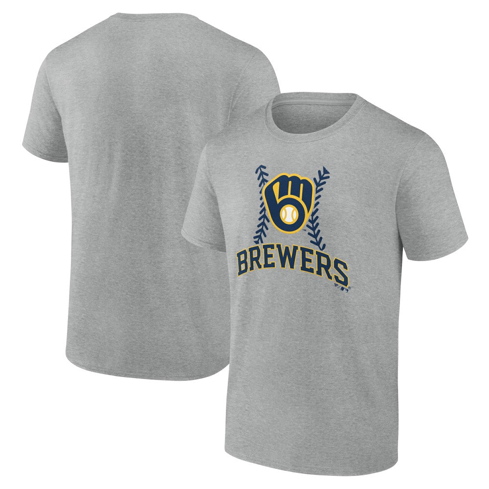Milwaukee Brewers Fastball T-Shirt - Heather Gray
