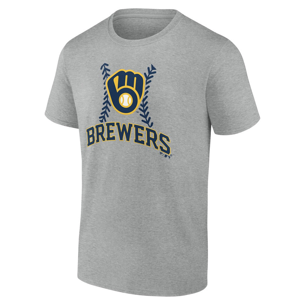 Milwaukee Brewers Fastball T-Shirt - Heather Gray