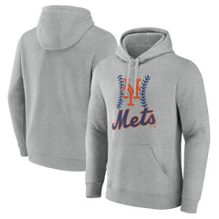 New York Mets Fastball Pullover Hoodie - Gray