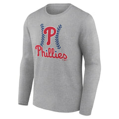 Philadelphia Phillies Fastball Long Sleeve T-Shirt - Gray