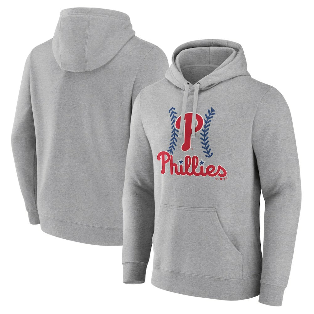 Philadelphia Phillies Fastball Pullover Hoodie - Gray
