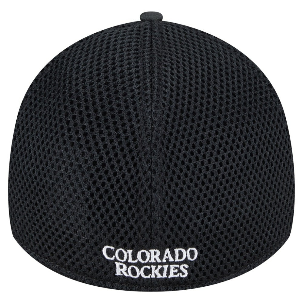 Colorado Rockies Youth Camo 39THIRTY Flex Hat - Black | New Era