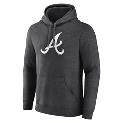 Atlanta Braves Monochrome Pullover Hoodie - Charcoal