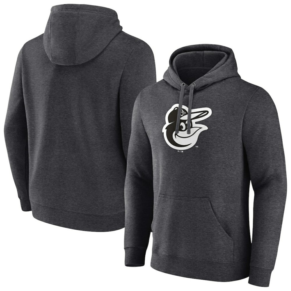 Baltimore Orioles Monochrome Pullover Hoodie - Charcoal