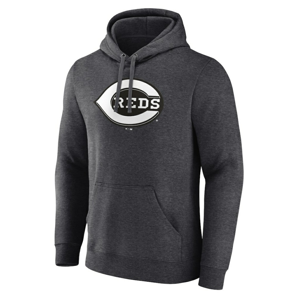 Cincinnati Reds Monochrome Pullover Hoodie - Charcoal