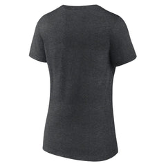 Cincinnati Reds Women's Monochrome V-Neck T-Shirt - Charcoal