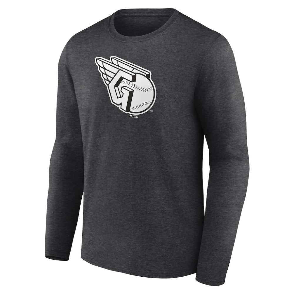 Cleveland Guardians Monochrome Long Sleeve T-Shirt - Charcoal