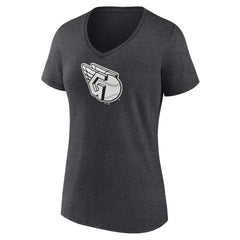 Cleveland Guardians Women's Monochrome V-Neck T-Shirt - Charcoal