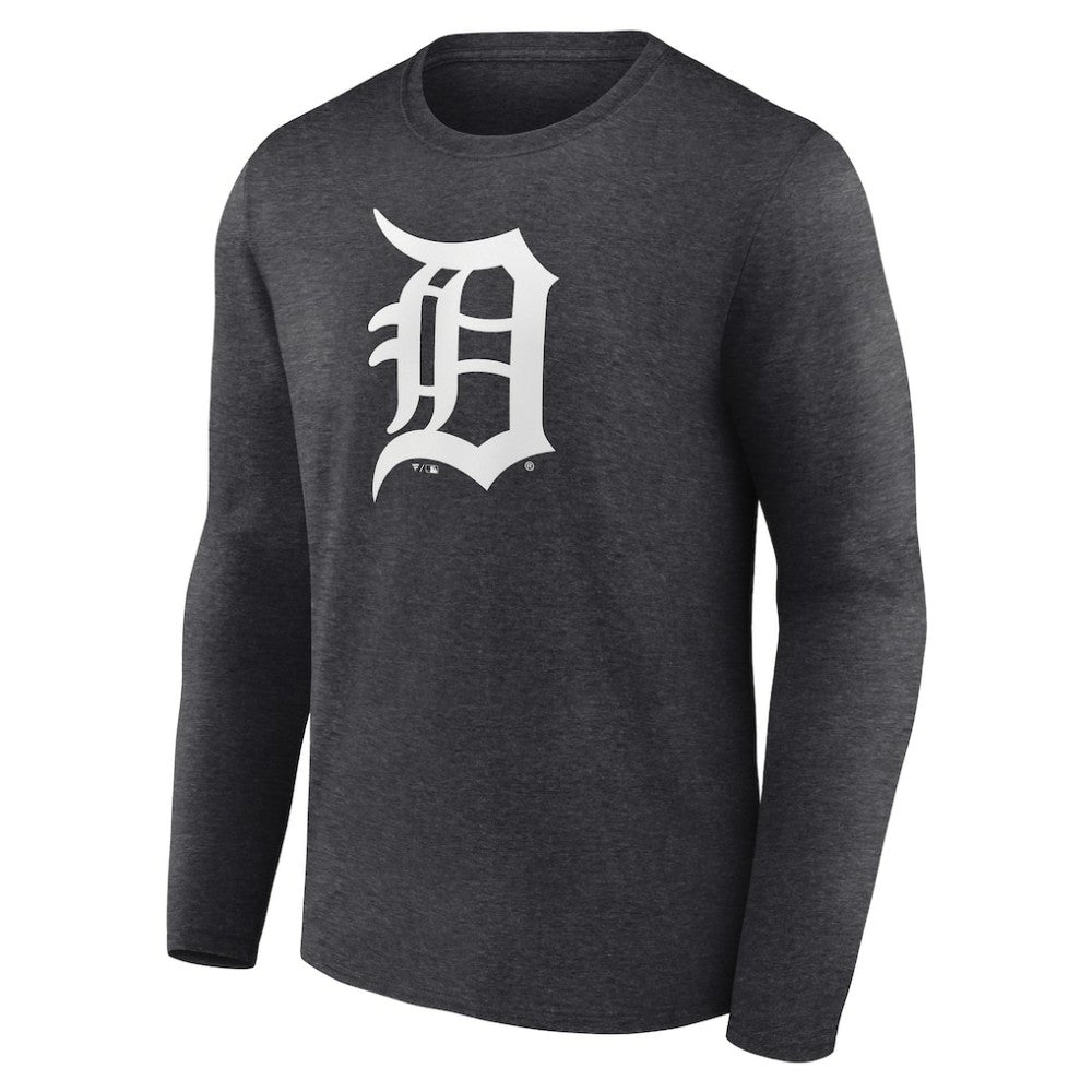 Detroit Tigers Monochrome Long Sleeve T-Shirt - Charcoal