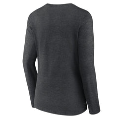 Milwaukee Brewers Women's Monochrome Long Sleeve V-Neck T-Shirt - Charcoal