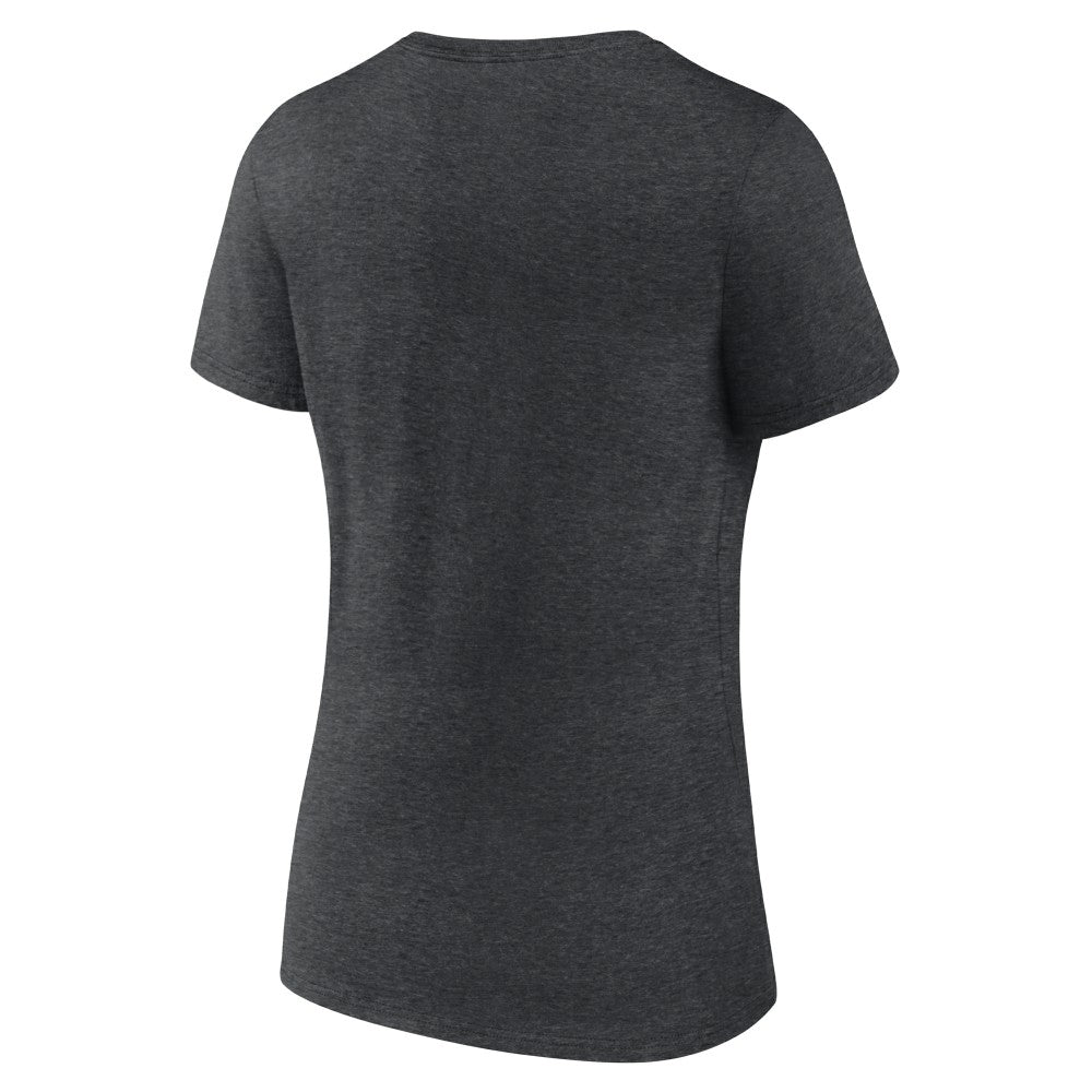 Milwaukee Brewers Women's Monochrome V-Neck T-Shirt - Charcoal