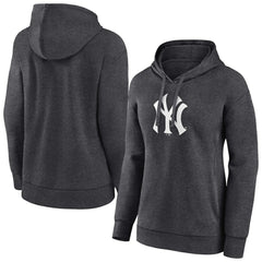New York Yankees Women's Monochrome Pullover Hoodie - Charcoal