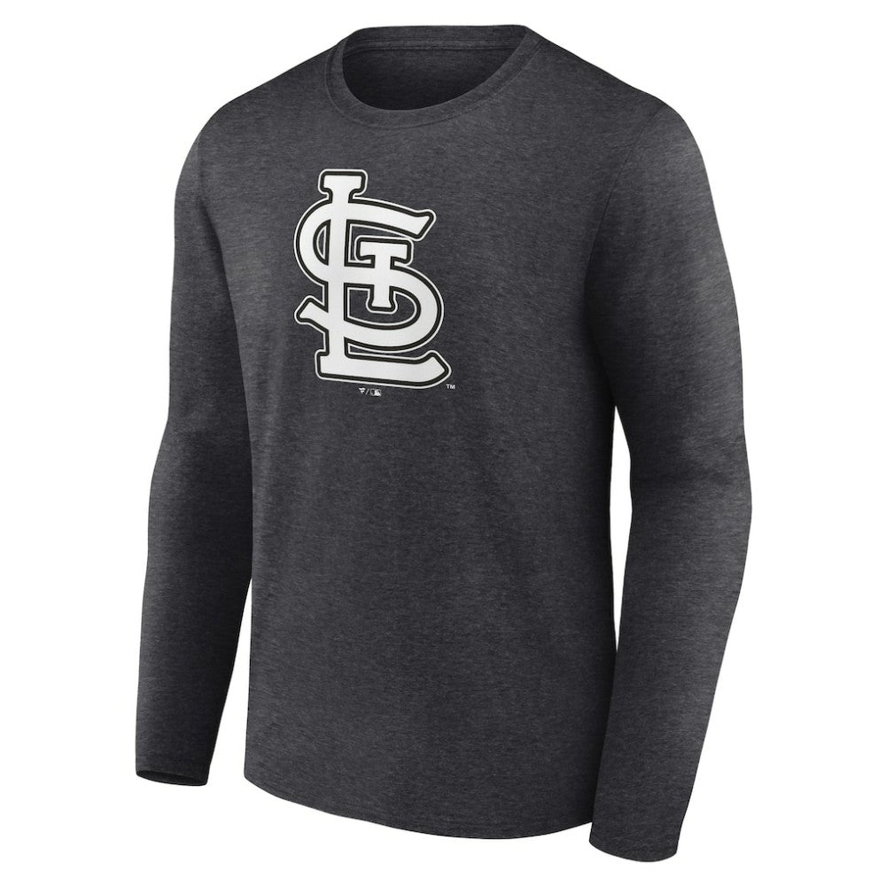 St. Louis Cardinals Monochrome Long Sleeve T-Shirt - Charcoal