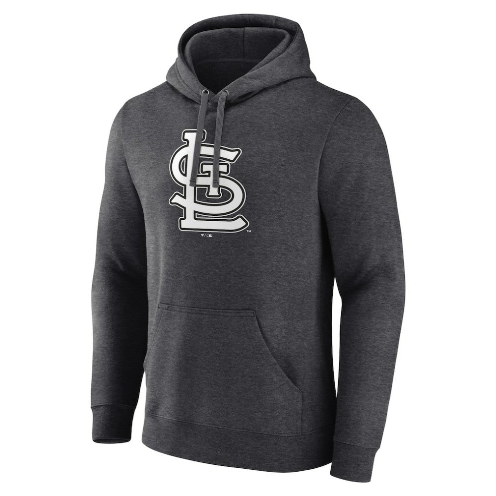 St. Louis Cardinals Monochrome Pullover Hoodie - Charcoal