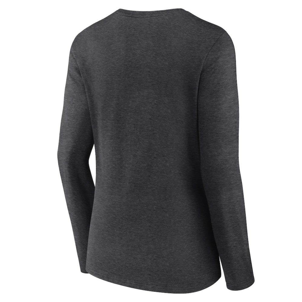 St. Louis Cardinals Women's Monochrome Long Sleeve V-Neck T-Shirt - Charcoal