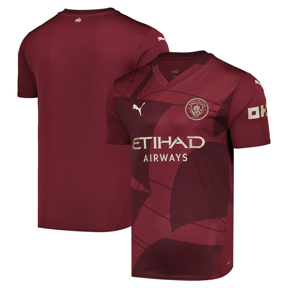 Manchester City 2024/25 Third Replica Blank Jersey - Burgundy | Puma online