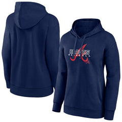 Atlanta Braves Women's Stellar Pullover Hoodie - Navy