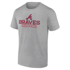 Atlanta Braves Evanston Stencil T-Shirt - Heather Gray