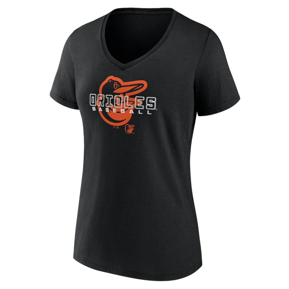 Baltimore Orioles Women's Stellar V-Neck T-Shirt - Black