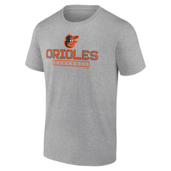 Baltimore Orioles Evanston Stencil T-Shirt - Heather Gray