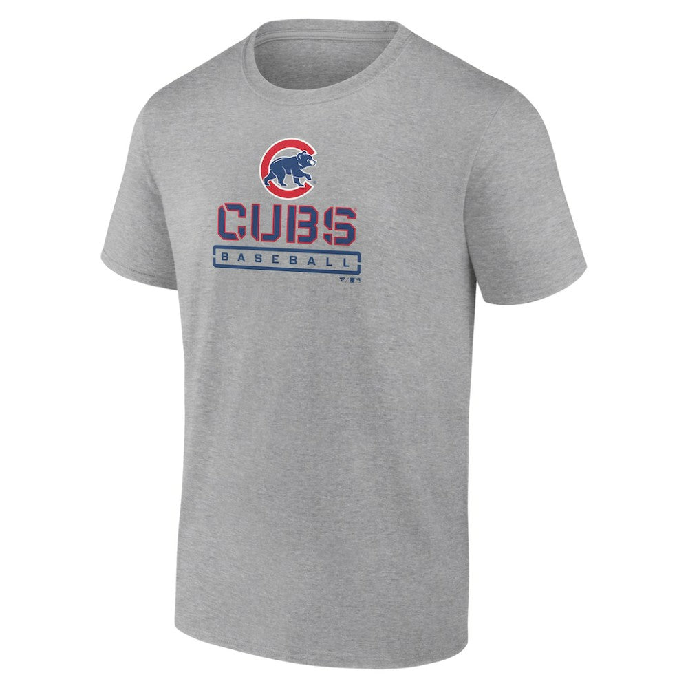Chicago Cubs Evanston Stencil T-Shirt - Heather Gray