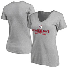 Cleveland Guardians Women's Evanston Stencil V-Neck T-Shirt - Gray