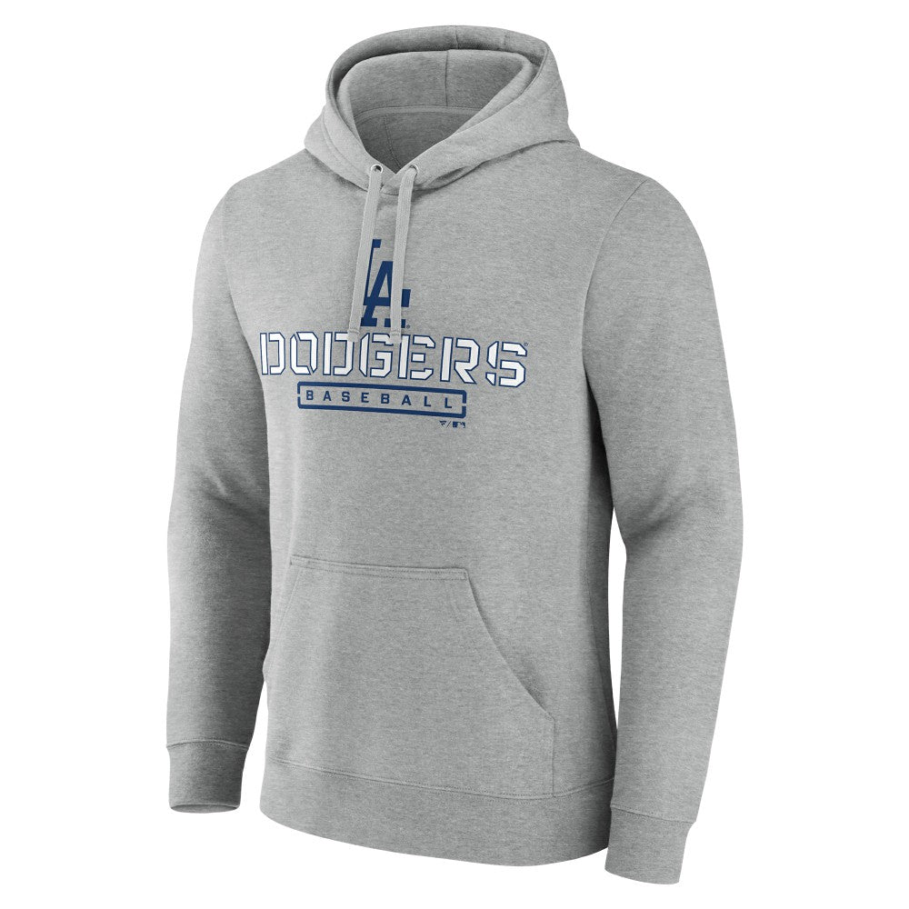 Los Angeles Dodgers Evanston Stencil Pullover Hoodie - Gray