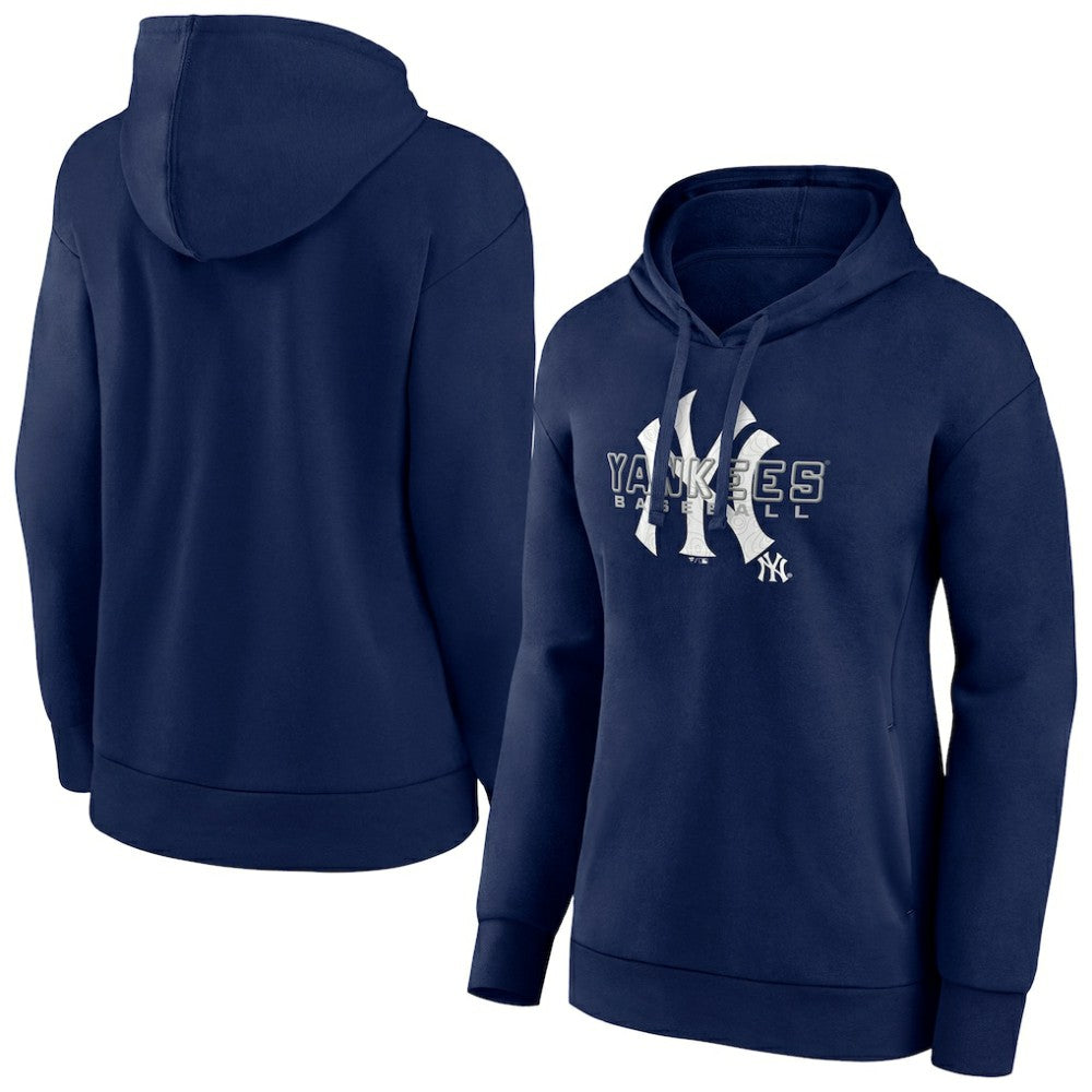 New York Yankees Women's Stellar Pullover Hoodie - Navy