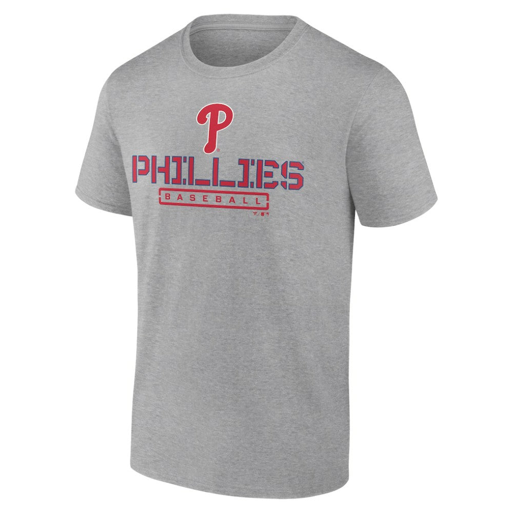 Philadelphia Phillies Evanston Stencil T-Shirt - Heather Gray