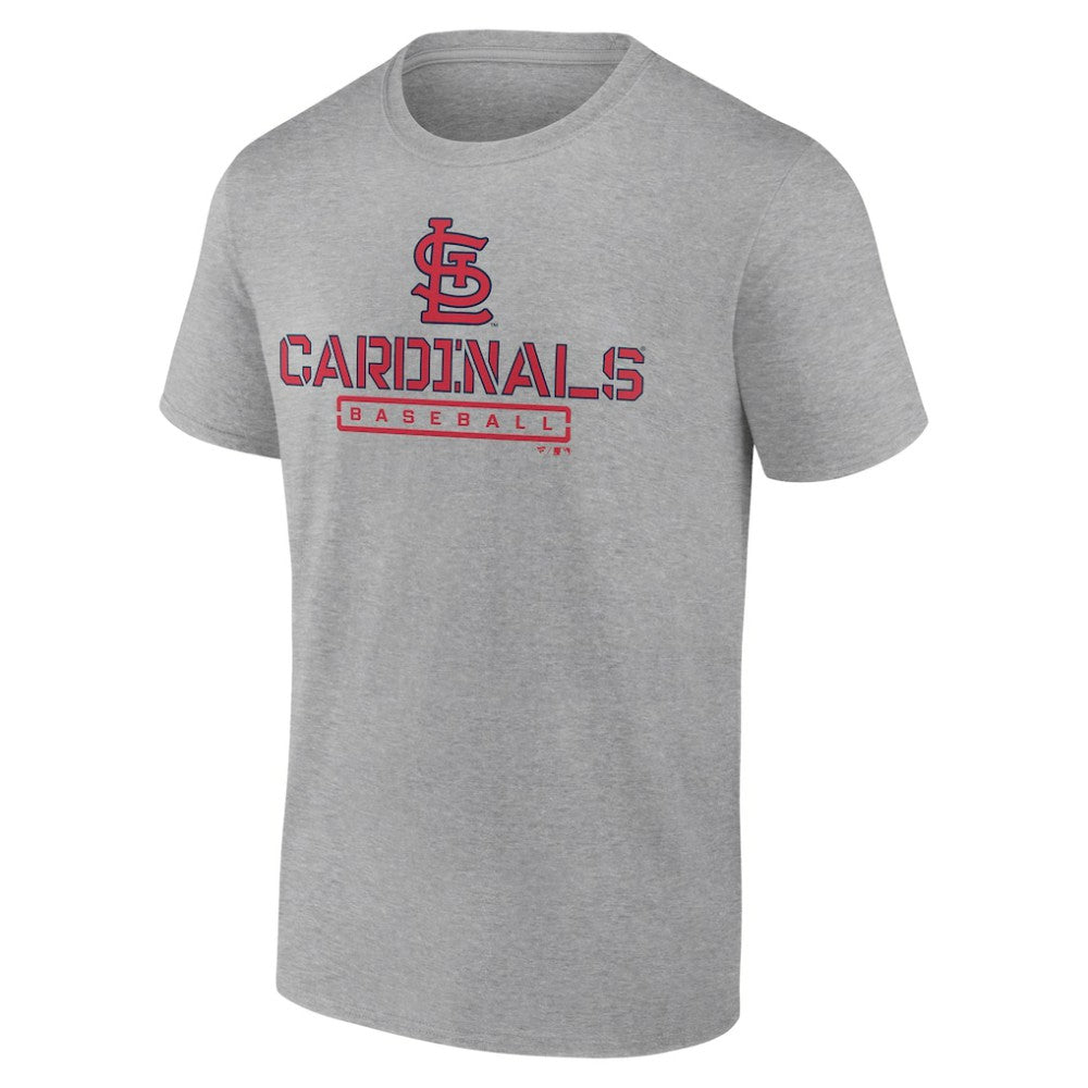 St. Louis Cardinals Evanston Stencil T-Shirt - Heather Gray