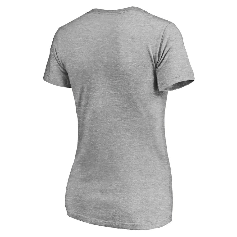 St. Louis Cardinals Women's Evanston Stencil V-Neck T-Shirt - Gray