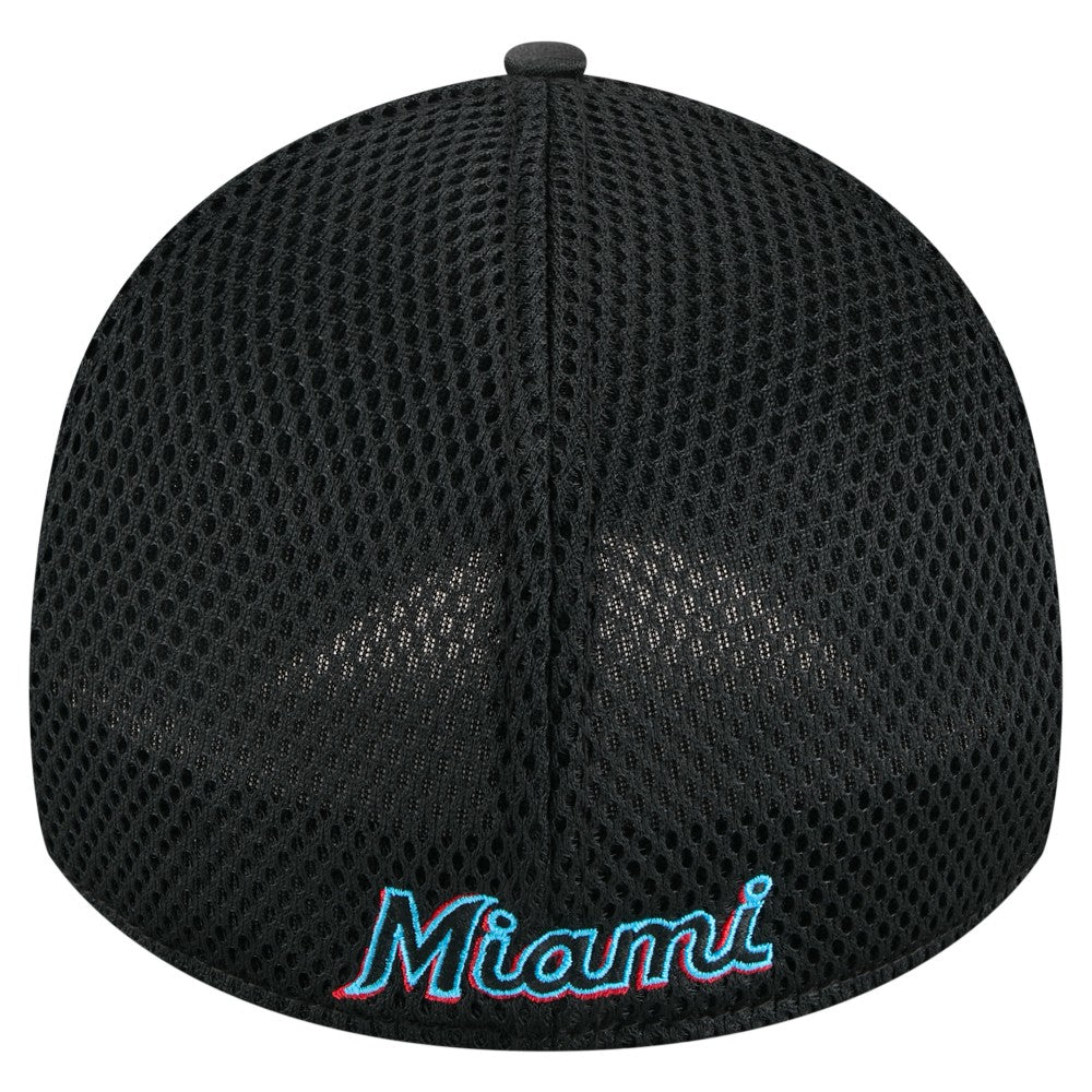 Miami Marlins Subtle Camo 39THIRTY Flex Hat - Black | New Era