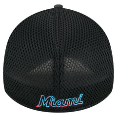 Miami Marlins Subtle Camo 39THIRTY Flex Hat - Black | New Era