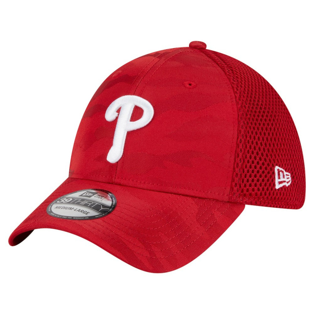 Philadelphia Phillies Subtle Camo 39THIRTY Flex Hat - Red | New Era