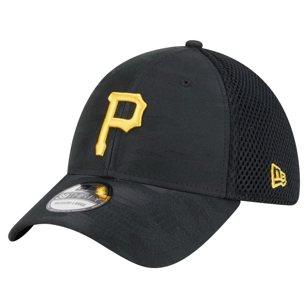 Pittsburgh Pirates Subtle Camo 39THIRTY Flex Hat - Black | New Era