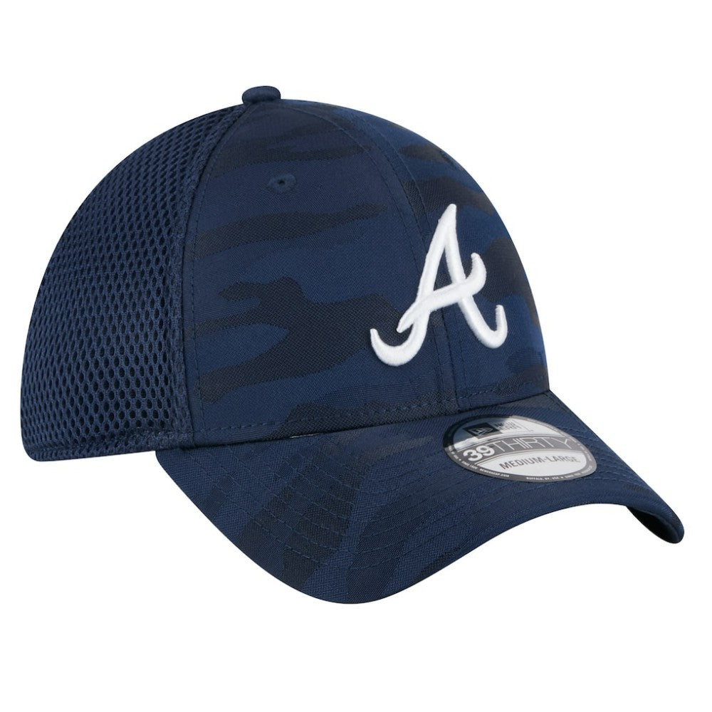 Atlanta Braves Subtle Camo 39THIRTY Flex Hat - Navy | New Era