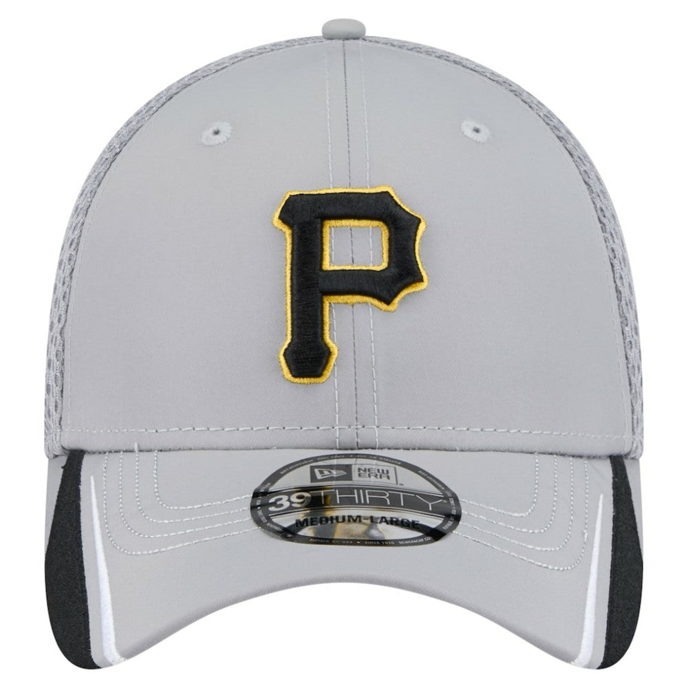 Pittsburgh Pirates Linear 39THIRTY Flex Hat - Gray | New Era
