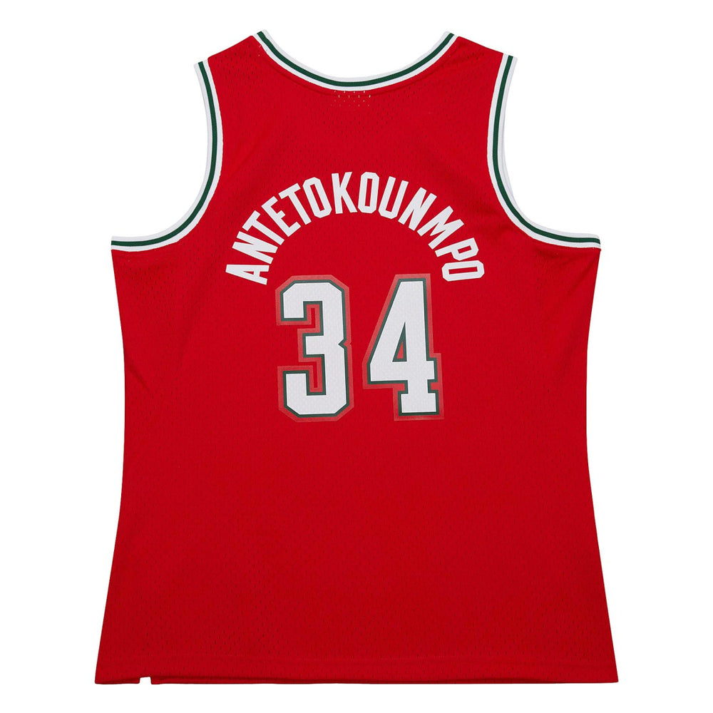 Giannis Antetokounmpo Milwaukee Bucks 2014/15 Hardwood Classics Swingman Jersey - Red | Mitchell & Ness for sale