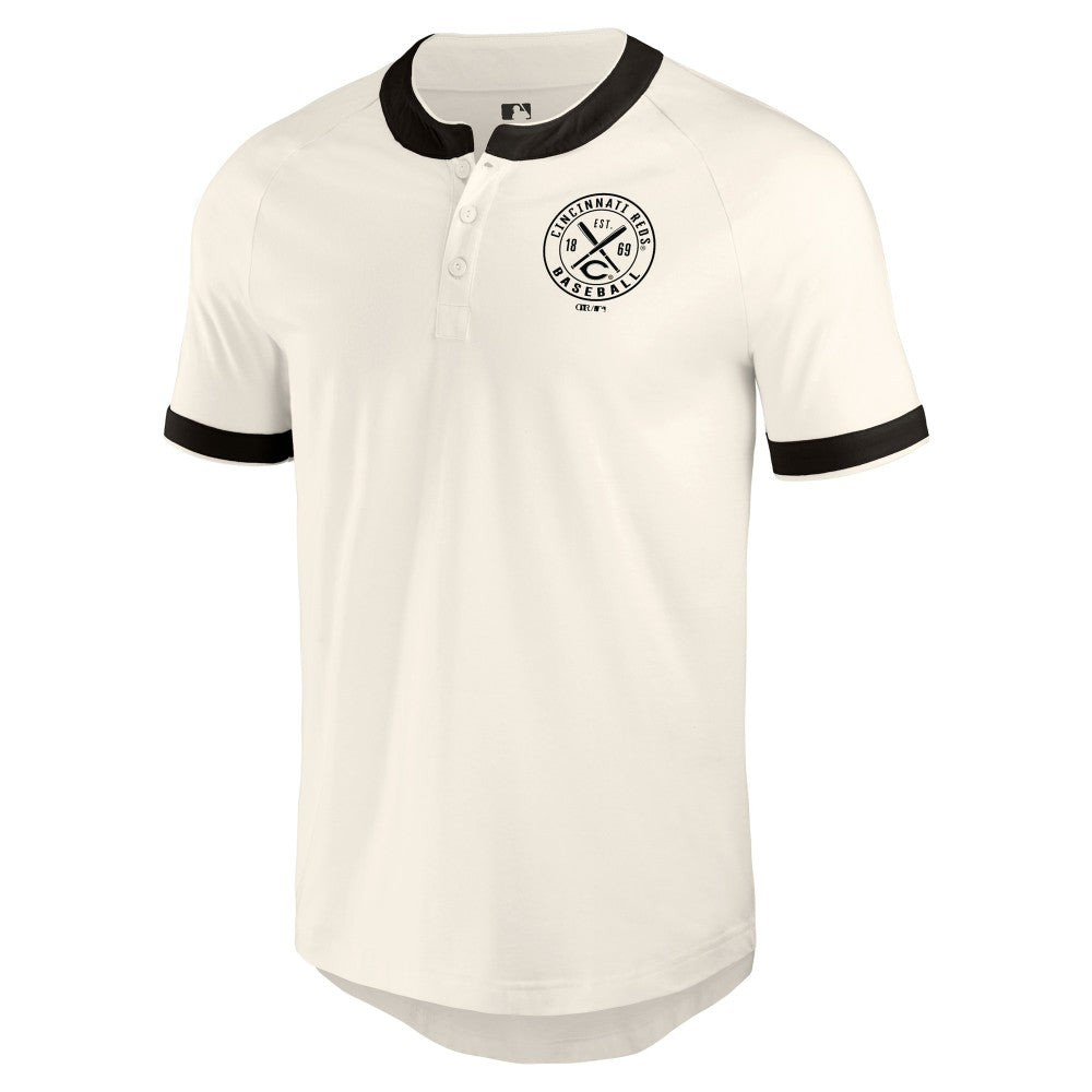 Cincinnati Reds Darius Rucker Collection Henley Raglan T-Shirt - White