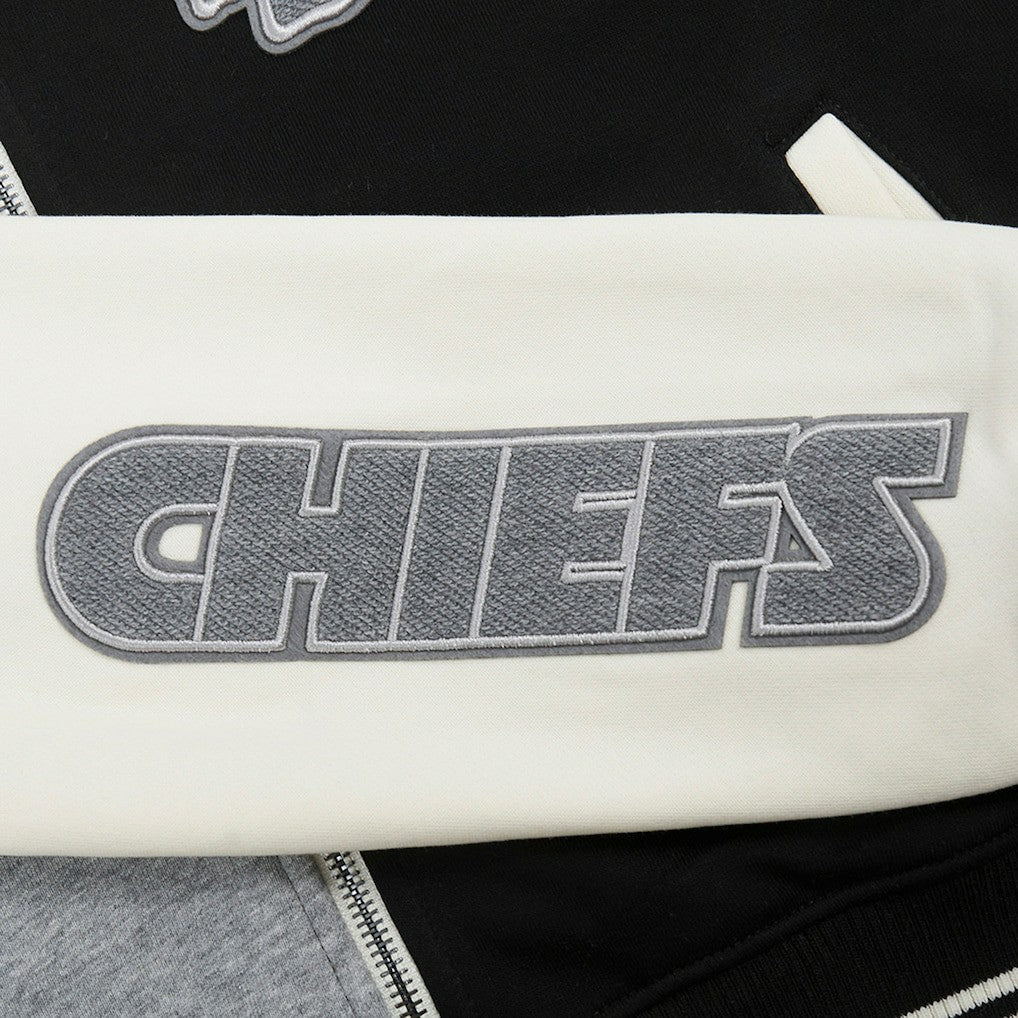 Kansas City Chiefs Pro Standard Women's Reverse French Terry Colorblock Full-Zip Hoodie - Gray discount