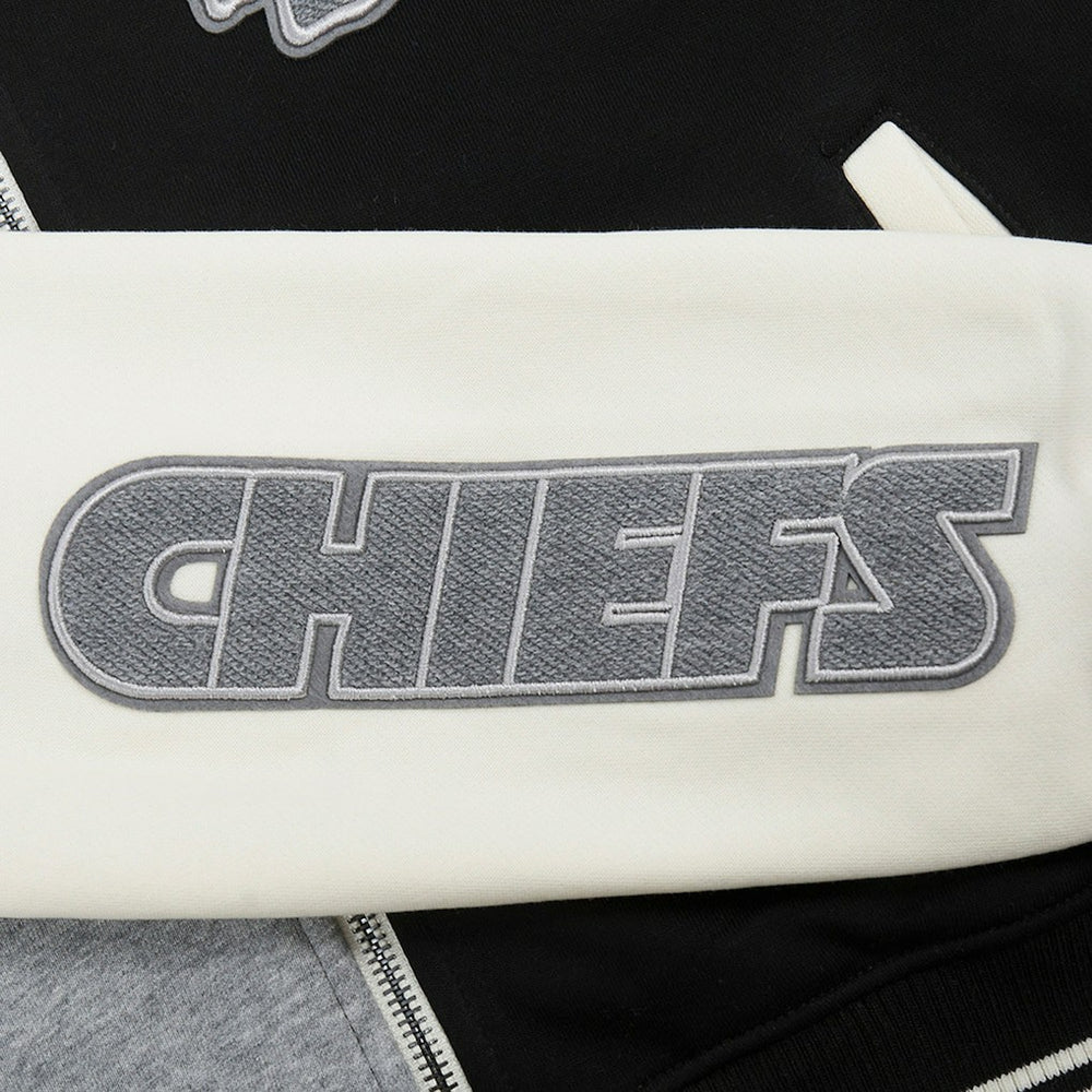Kansas City Chiefs Pro Standard Women's Reverse French Terry Colorblock Full-Zip Hoodie - Gray discount
